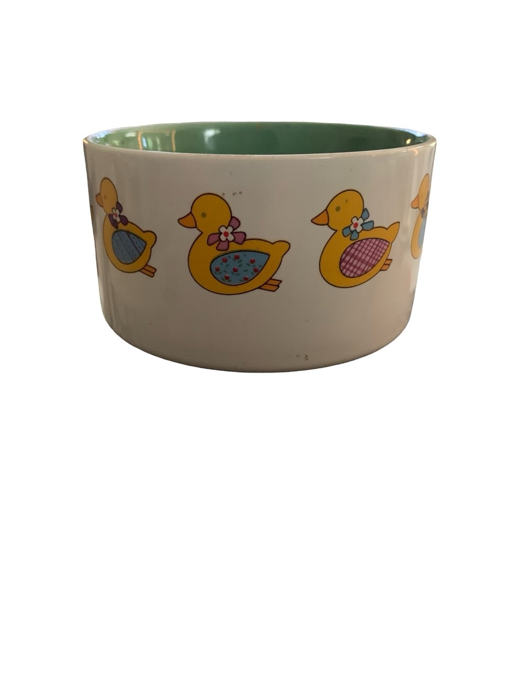 Vintage Napco Ceramic Planter Or Bowl Featuring Duck Graphics 4.5” Diameter